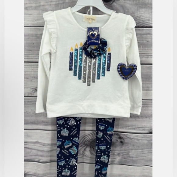 Btween Hanukkah 3 piece set - bling sweater - Picture 1 of 3